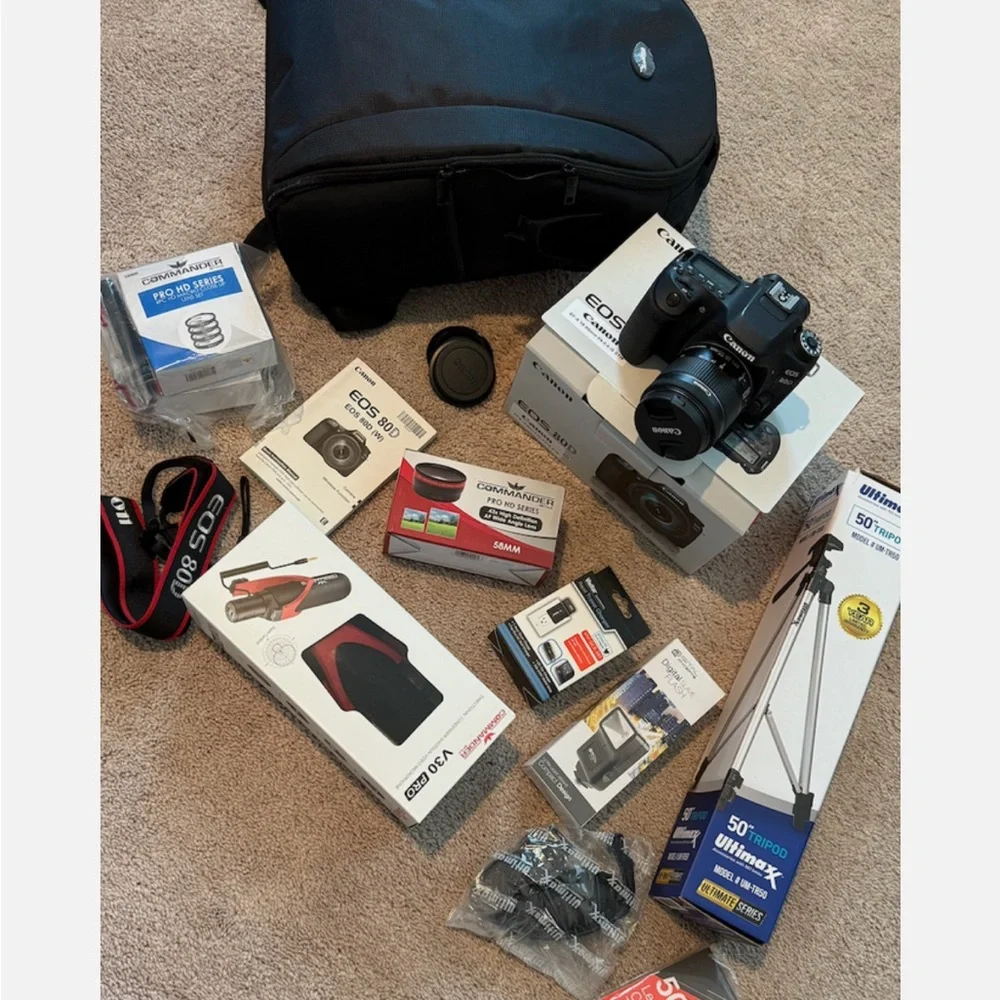 Canon EOS 80D camera EF-S 18-55mm f/4-5.6 STM kit